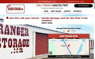 Ranger Storage website
