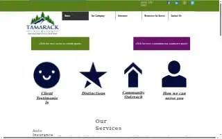 Tamarack Insurance of Kalispell website