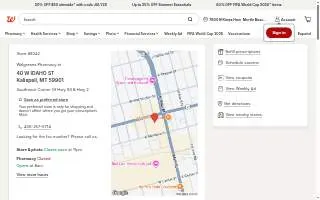 Walgreens Pharmacy of Kalispell website