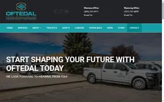 Oftedal Construction website