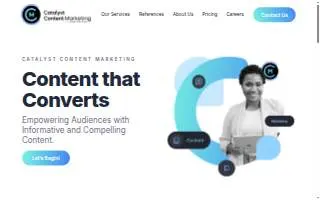 Catalyst Content Marketing website