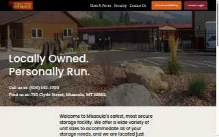 Hellgate Canyon Storage website