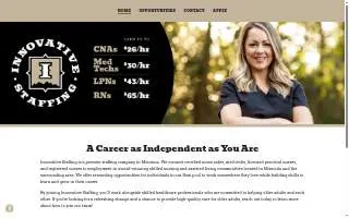 Innovative Staffing Montana website