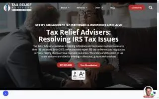 Tax Relief Advisers website