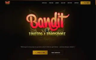 Bandit Towing and Transport of Apex website