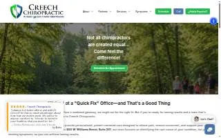Creech Chiropractic website