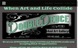Double Deuce Tattoo and Art Gallery website