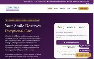 Frontier Dental Center website
