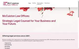 McCuiston Law Offices, PLLC of Apex website
