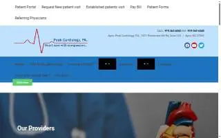Peak Cardiology of Apex website