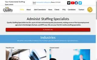 Quality Staffing of Apex website