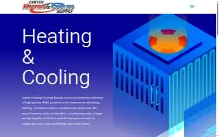 Center Heating & Cooling Supply website