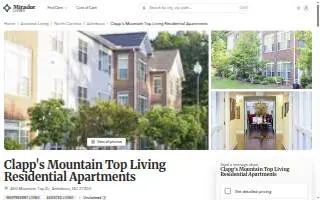Clapp's Mountain Top Living Residential Apartments website
