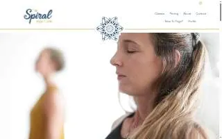 The Spiral Yoga Studio website