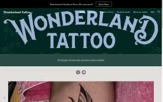 Wonderland Tattoo website