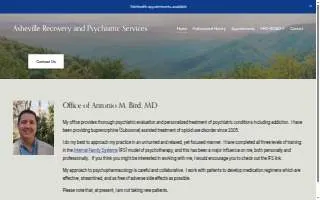 Asheville Recovery and Psychiatric Services - Antonio M. Bird, MD website