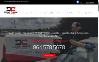 Clear Choice Auto Glass Asheville website