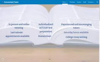 Convenient Tutor website