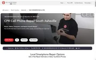CPR Cell Phone Repair of Asheville website