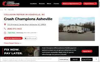 Crash Champions Collision Repair Asheville website