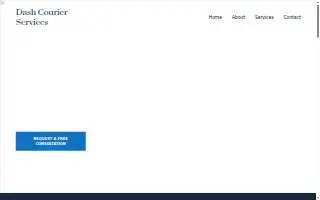 Dash Courier Services of Asheville website
