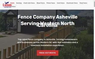 EagServ Construction | Fence Company Asheville NC website
