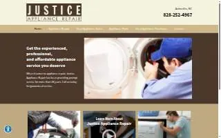 Justice Appliance Repair website