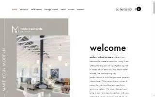 Modern Asheville Real Estate website