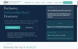 Boone Family Dental website