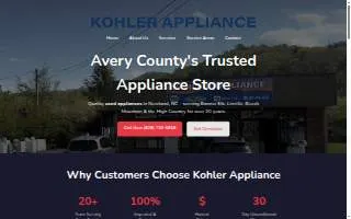 Kohler Appliance website
