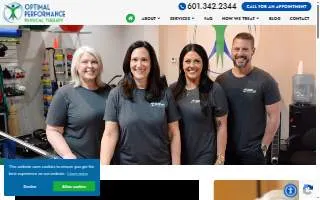 OPTimal Performance Physical Therapy of Boone website