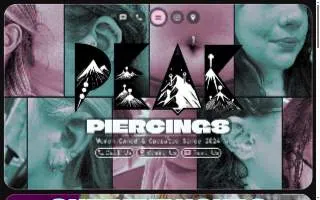 Peak Piercings website