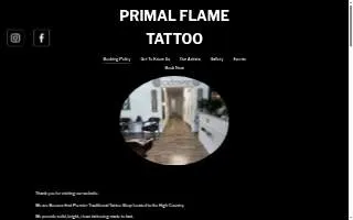 Primal Flame Tattoo website