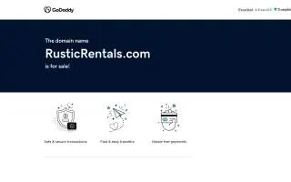 Rustic Rentals website