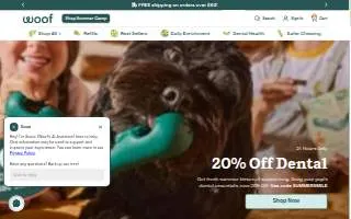 Woof Pack Pet Services website