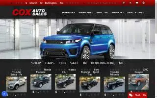 Cox Auto Sales LLC website