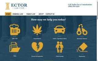 Ector Law Firm website