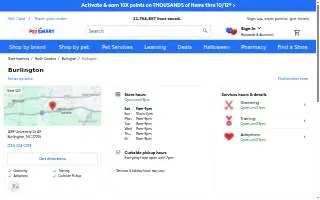 PetSmart of Burlington website