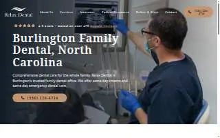 Relax Dental website