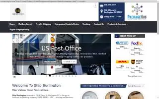 Ship Burlington (Fedex, Ups, USPS,DHL) website