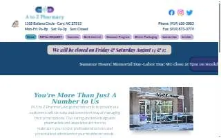 A to Z Pharmacy of Cary website