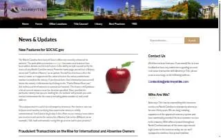 Attorneys Title of Cary website