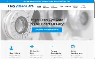 Cary Vision Care website