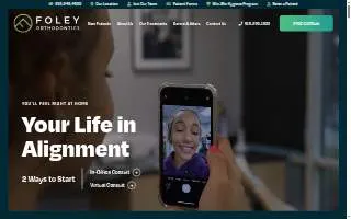 Foley Orthodontics of Cary website