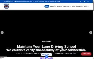 Maintain Your Lane Driving School LLC. website