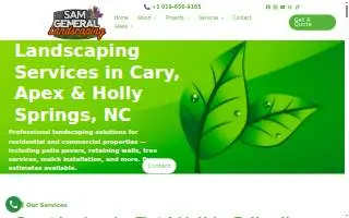 Sam General Landscaping website