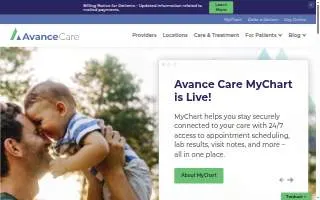 Avance Care Apex website