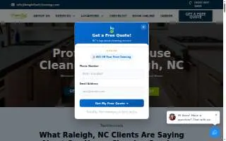 Bright Leaf Cleaning Chapel Hill website