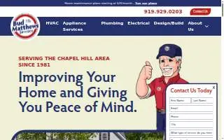 Bud Matthews Services website