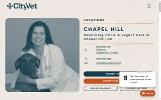 CityVet | Chapel Hill Veterinary Clinic & Urgent Care website